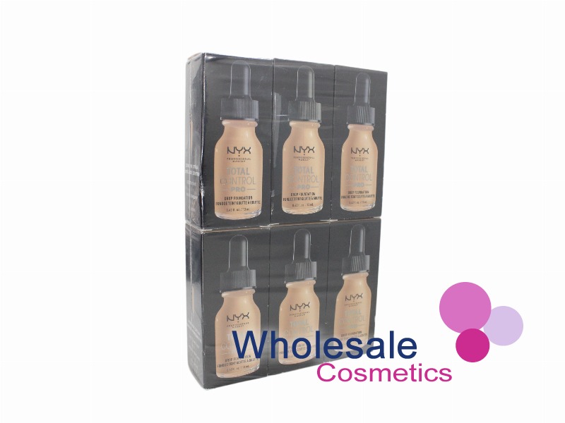 6 x NYX Total Control Drop Pro Foundation - 07 NATURAL